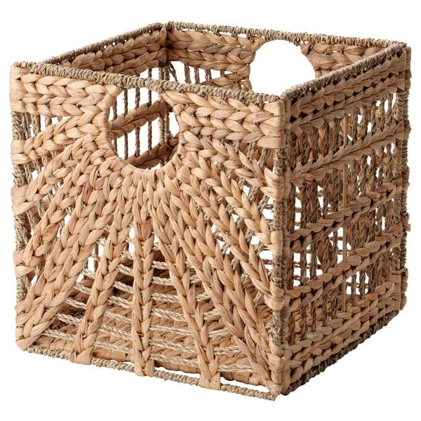 IKEA LUSTIGKURRE Basket natural water hyacinth/seagrass 12 ½x13x12 ½ "