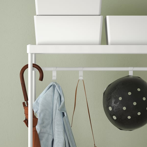 IKEA MACKAPÄR Coat Rack With Shoe Storage Unit White 30 3/4x12 5/8x78 3/4 "