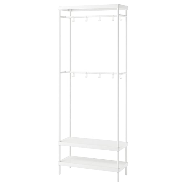 IKEA MACKAPÄR Coat rack with shoe storage unit white 30 3/4x12 5/8x78 3/4 "