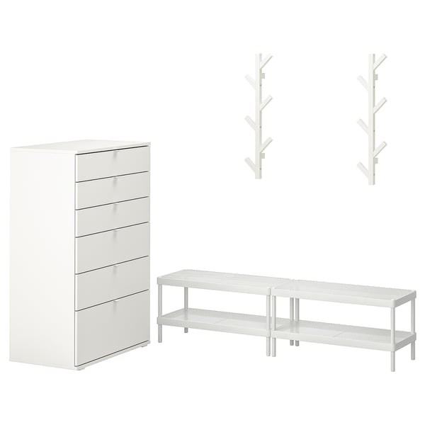 IKEA MACKAPÄR / VIHALS Hallway furniture set of 5 white