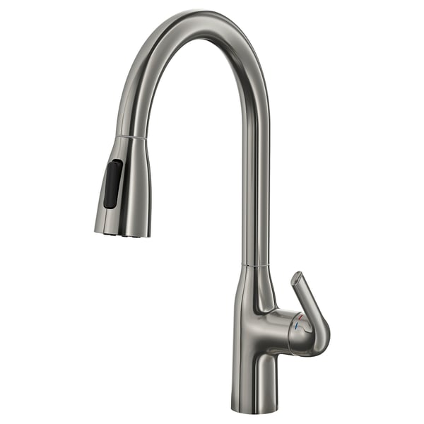 IKEA MACKSJÖN Pull down kitchen faucet with spray stainless steel color