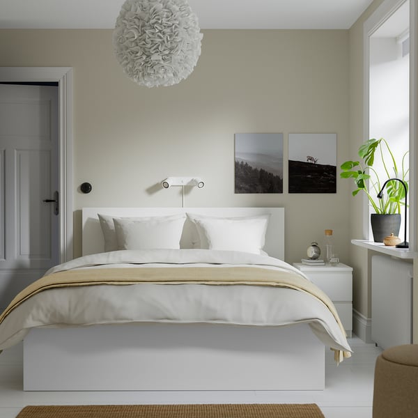 IKEA MALM / STORKLINTA Bedroom Furniture Set Of 2 White Queen