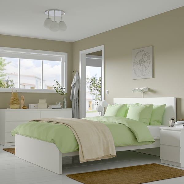 IKEA MALM / STORKLINTA Bedroom Furniture Set Of 4 White Queen