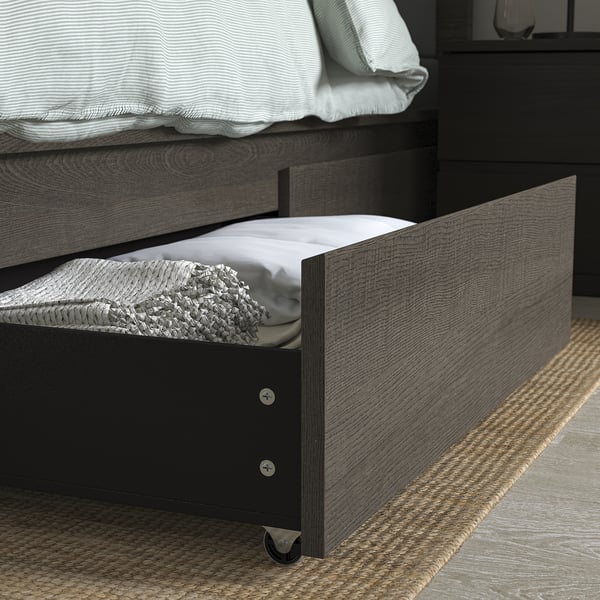 IKEA MALM Underbed Storage Box For High Bed Dark Brown Veneer Queen/King