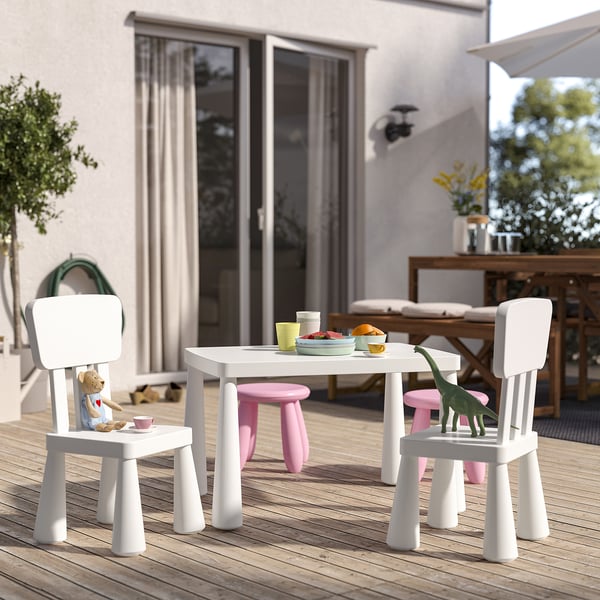 IKEA MAMMUT Children's Table Indoor/outdoor White 30 3/8x21 5/8 "