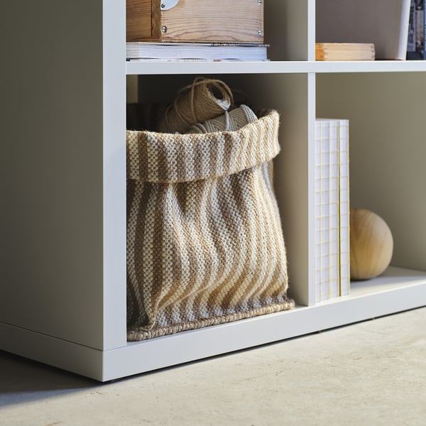 IKEA MÄVINN Basket Beige/jute Handmade 11 ¾x11 ¾x13 ¾ "