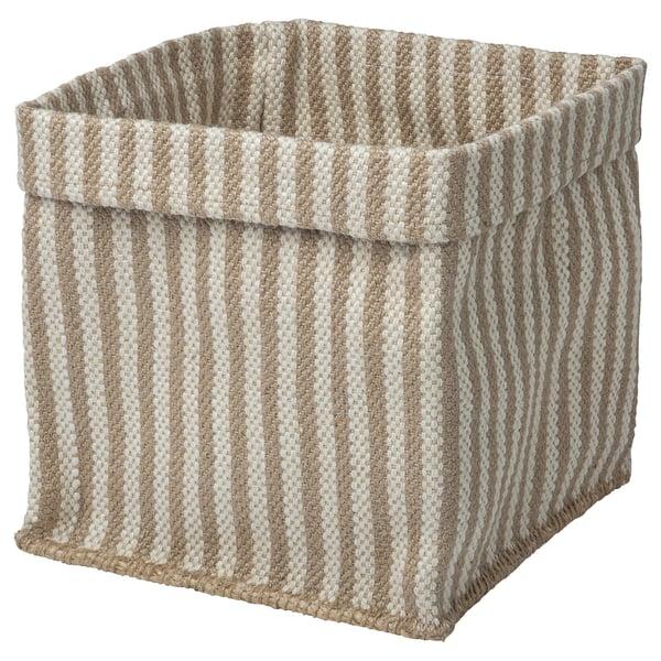 IKEA MÄVINN Basket beige/jute handmade 11 ¾x11 ¾x13 ¾ "