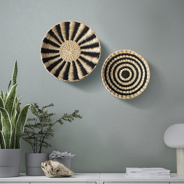 IKEA MÄVINN Wall Decoration Set Of 2 Banana Fiber Handmade