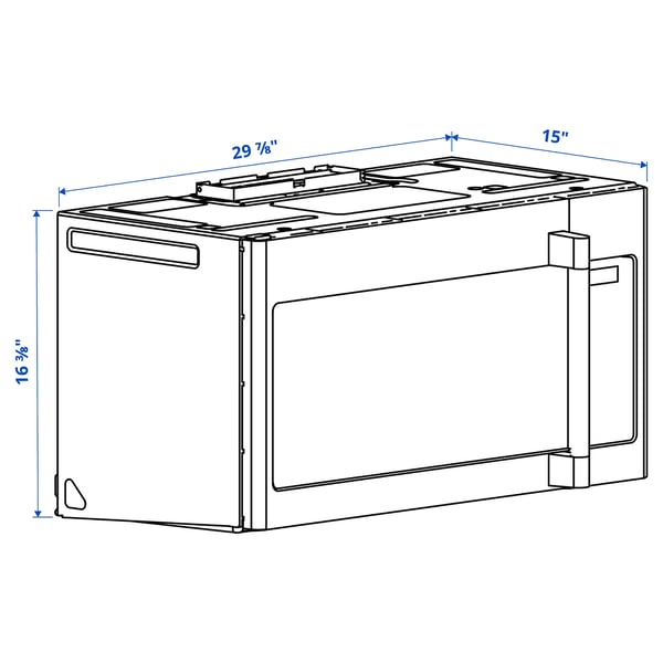 IKEA MEDELNIVÅ Over-the-range Microwave Black Stainless Steel
