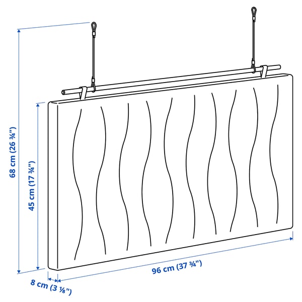 IKEA MITTZON Acoustic Baffle Gunnared Beige 37 3/8x20 7/8x3 1/8 "