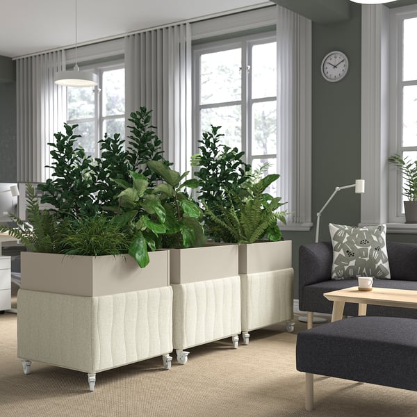 IKEA MITTZON Acoustic Plant Box With Castors Gunnared Beige 27 1/2x27 1/2x29 1/2 "