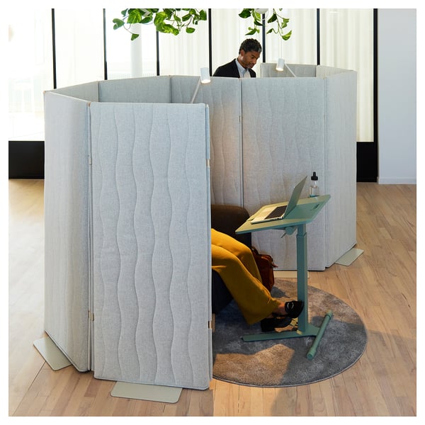 IKEA MITTZON Acoustic Screen Floor Standing Gunnared Beige 35 3/8x61 3/4 "