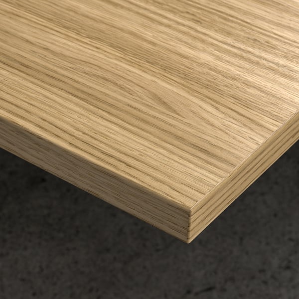 IKEA MITTZON Conference Table Oak Veneer/white 47 1/4x26 3/4x29 1/2 "