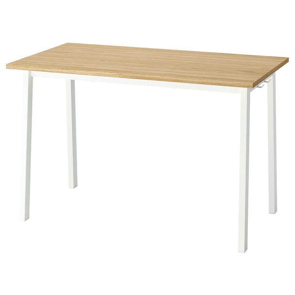 IKEA MITTZON Conference table oak veneer/white 47 1/4x26 3/4x29 1/2 "