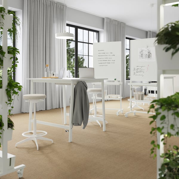 IKEA MITTZON Conference Table White 47 1/4x42 1/2x41 3/8 "