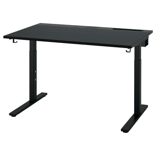 IKEA MITTZON Desk black stained ash veneer/black 47 1/4x31 1/2 "