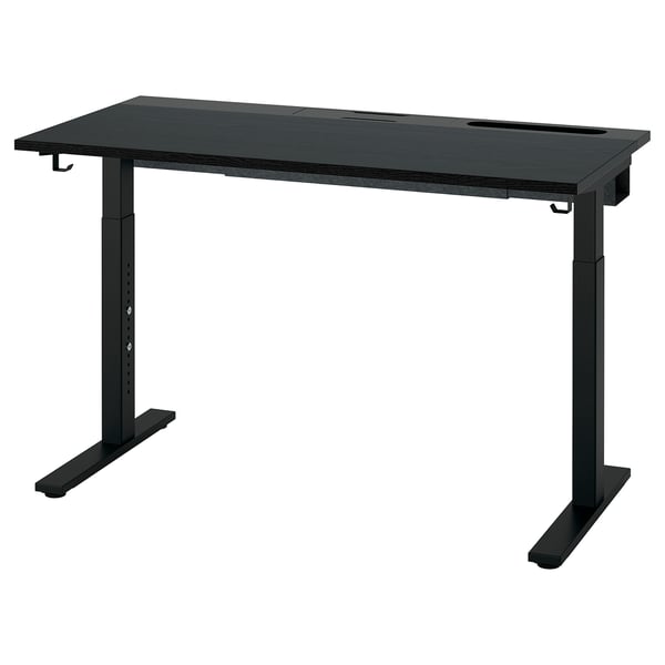IKEA MITTZON Desk black stained ash veneer/black 47 1/4x23 5/8 "