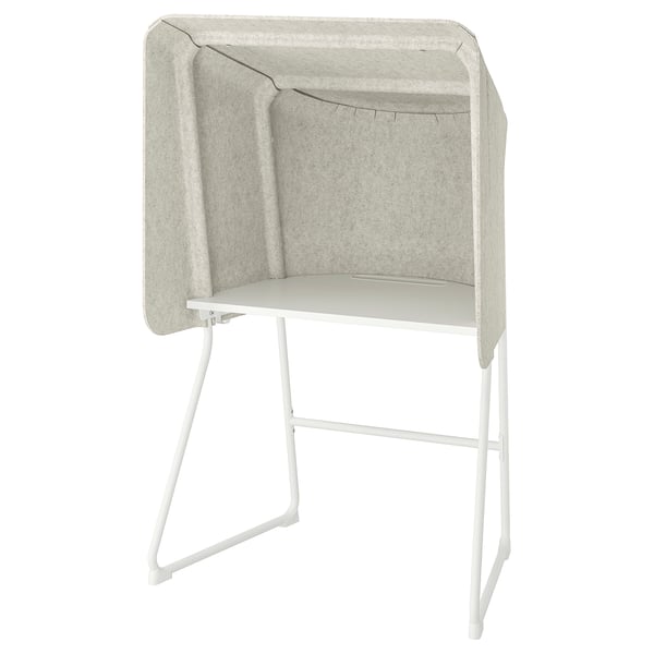 IKEA MITTZON Focus workstation beige/white 37 3/8x34 1/4x61 "