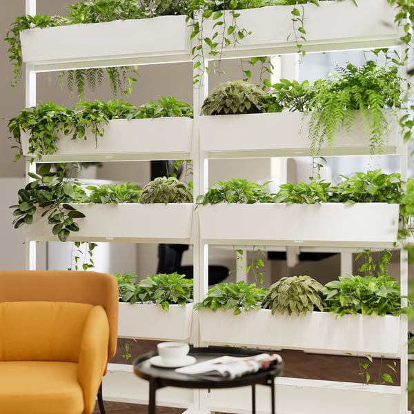 IKEA MITTZON Frame W Castors/container/cable Box White 33 1/2x80 3/4 "