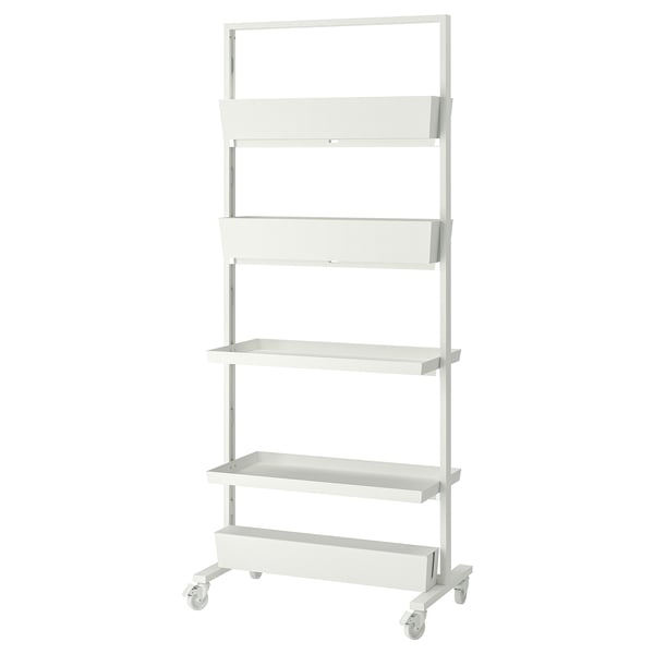 IKEA MITTZON Frame w cstrs/disp shlf/cable box white 33 1/2x80 3/4 "