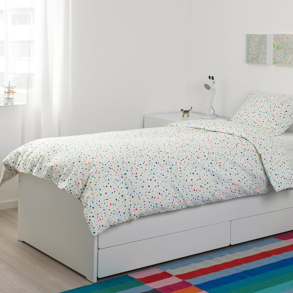 IKEA MÖJLIGHET Duvet Cover And Pillowcase(s) White/mosaic Patterned Twin