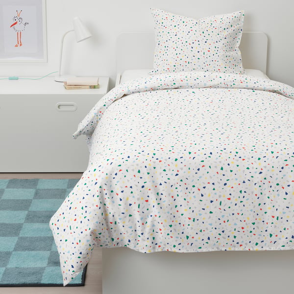 IKEA MÖJLIGHET Duvet Cover And Pillowcase(s) White/mosaic Patterned Twin