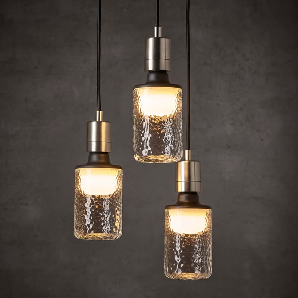 IKEA MOLNART LED Bulb E26 150 Lumen Tube-shaped Clear Glass/patterned 4 "