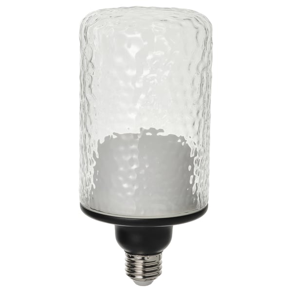 IKEA MOLNART LED bulb E26 150 lumen tube-shaped clear glass/patterned 4 "