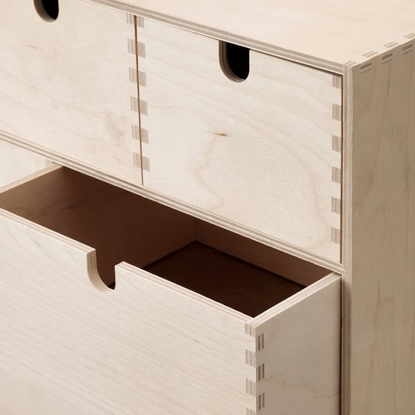 IKEA MOPPE Mini Storage Chest Birch Plywood 16 ½x7x12 5/8 "
