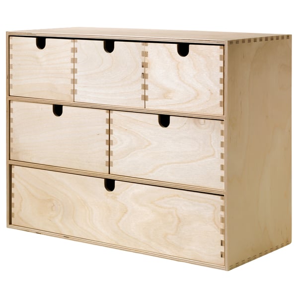IKEA MOPPE Mini storage chest birch plywood 16 ½x7x12 5/8 "