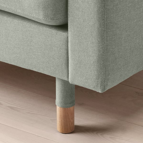 IKEA MORABO Sectional 4-seat With Chaise Gunnared Light Green/wood