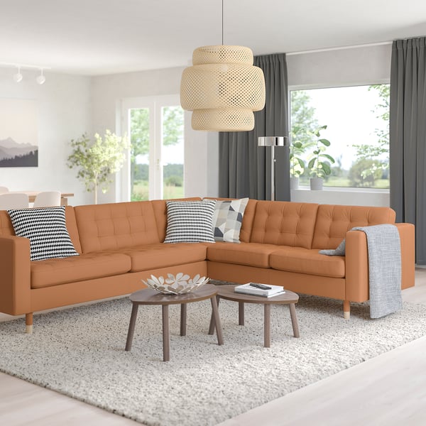 IKEA MORABO Sectional 5-seat Corner Grann/Bomstad Golden Brown/wood