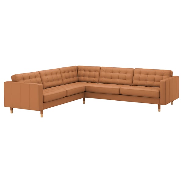 IKEA MORABO Sectional 5-seat corner Grann/Bomstad golden brown/wood