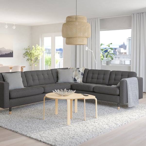 IKEA MORABO Sectional 5-seat Corner Gunnared Dark Gray/wood