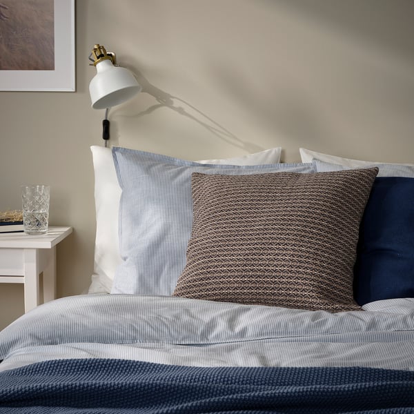 IKEA MOROTSMOTT Cushion Cover Gray-beige/anthracite 20x20 "