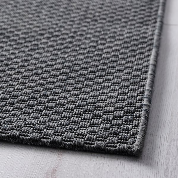 IKEA MORUM Rug Flatwoven In/outdoor Dark Gray 2 ' 7 "x6 ' 7 "