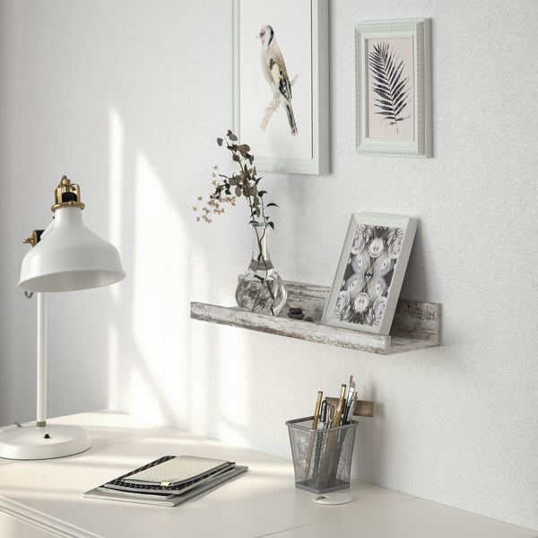 IKEA MOSSLANDA Picture Ledge White Stained Pine Effect 21 5/8 "