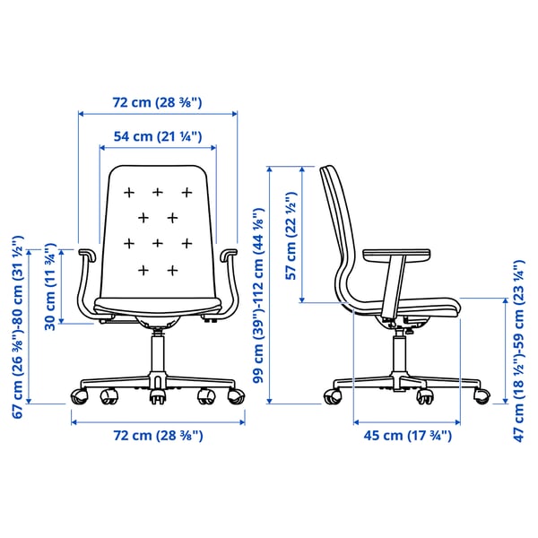 IKEA MULLFJÄLLET Conference Chair With Casters Naggen Beige