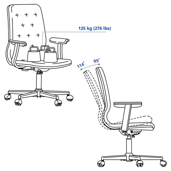IKEA MULLFJÄLLET Conference Chair With Casters Naggen Beige