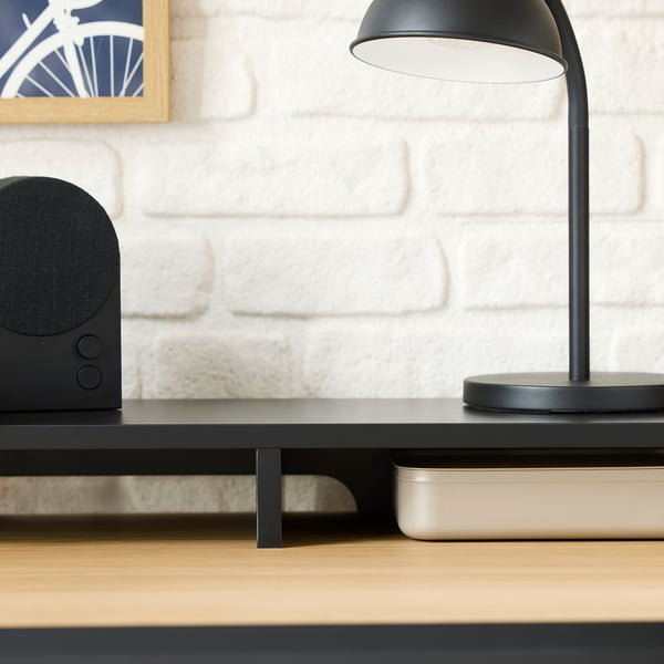 IKEA MULLSJÖ / SMÖRKULL Desk And Chair Oak Veneer/dark Gray