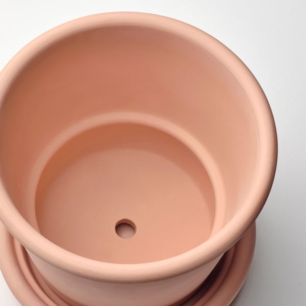 IKEA MUSKOTBLOMMA Plant Pot With Saucer Indoor/outdoor Terracotta 6 "