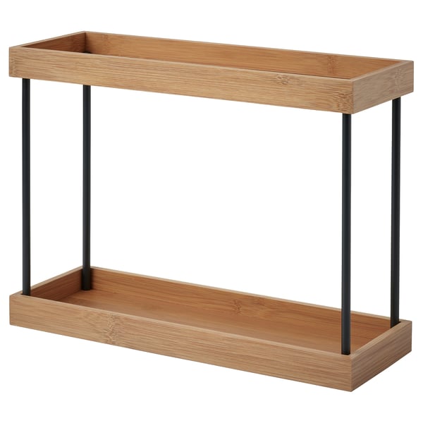 IKEA NÅLBLECKA Kitchen countertop organizer metal/bamboo 15x5 1/8x11 "