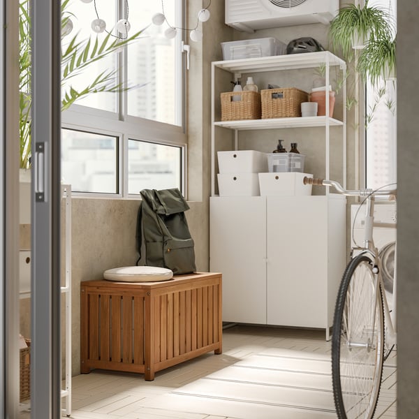 IKEA NÄMMARÖ Storage Box Light Brown Stained Indoor/outdoor 31 1/2x15 3/4x17 3/4 "