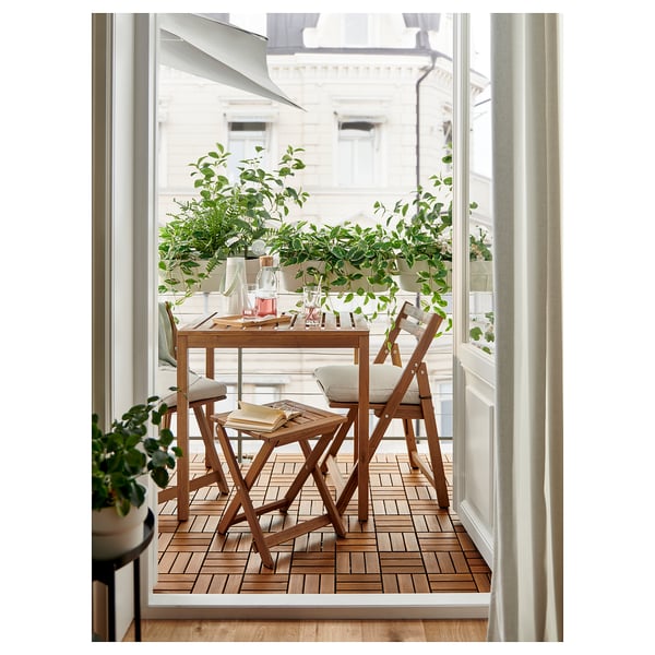 IKEA NÄMMARÖ Table Outdoor Light Brown Stained 29 1/2x24 3/4 "