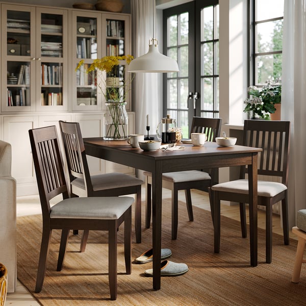 IKEA NÄSINGE Chair Dark Brown Stained/Kilanda Light Beige