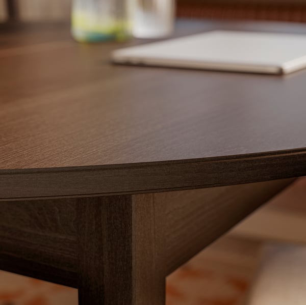 IKEA NÄSINGE / NÄSINGE Table And 4 Chairs Dark Brown Stained Beech Veneer/dark Brown Stained Kilanda Light Beige 47 1/4 "