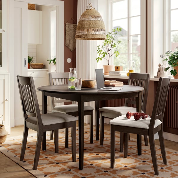 IKEA NÄSINGE Table Dark Brown Stained/beech Veneer 47 1/4 "
