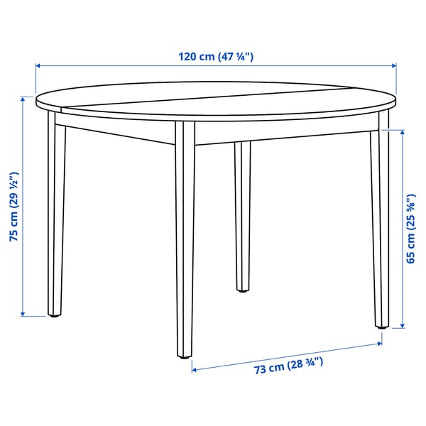IKEA NÄSINGE Table Dark Brown Stained/beech Veneer 47 1/4 "