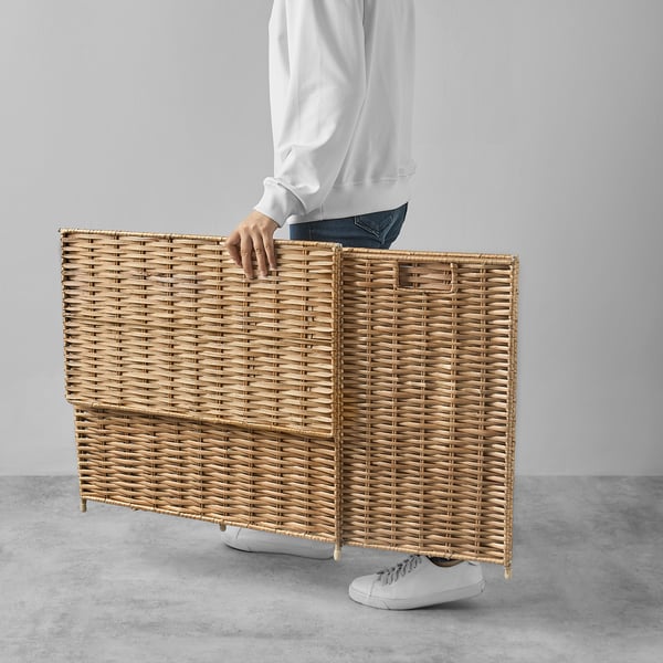 IKEA NATTGIBBA Laundry Basket Willow/handmade 26 Gallon