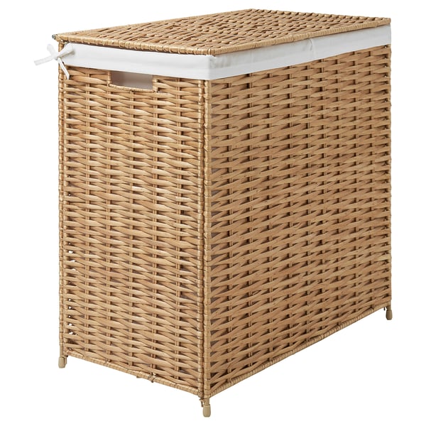 IKEA NATTGIBBA Laundry basket willow/handmade 26 gallon
